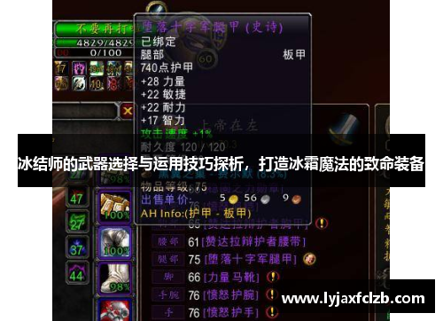 冰结师的武器选择与运用技巧探析，打造冰霜魔法的致命装备